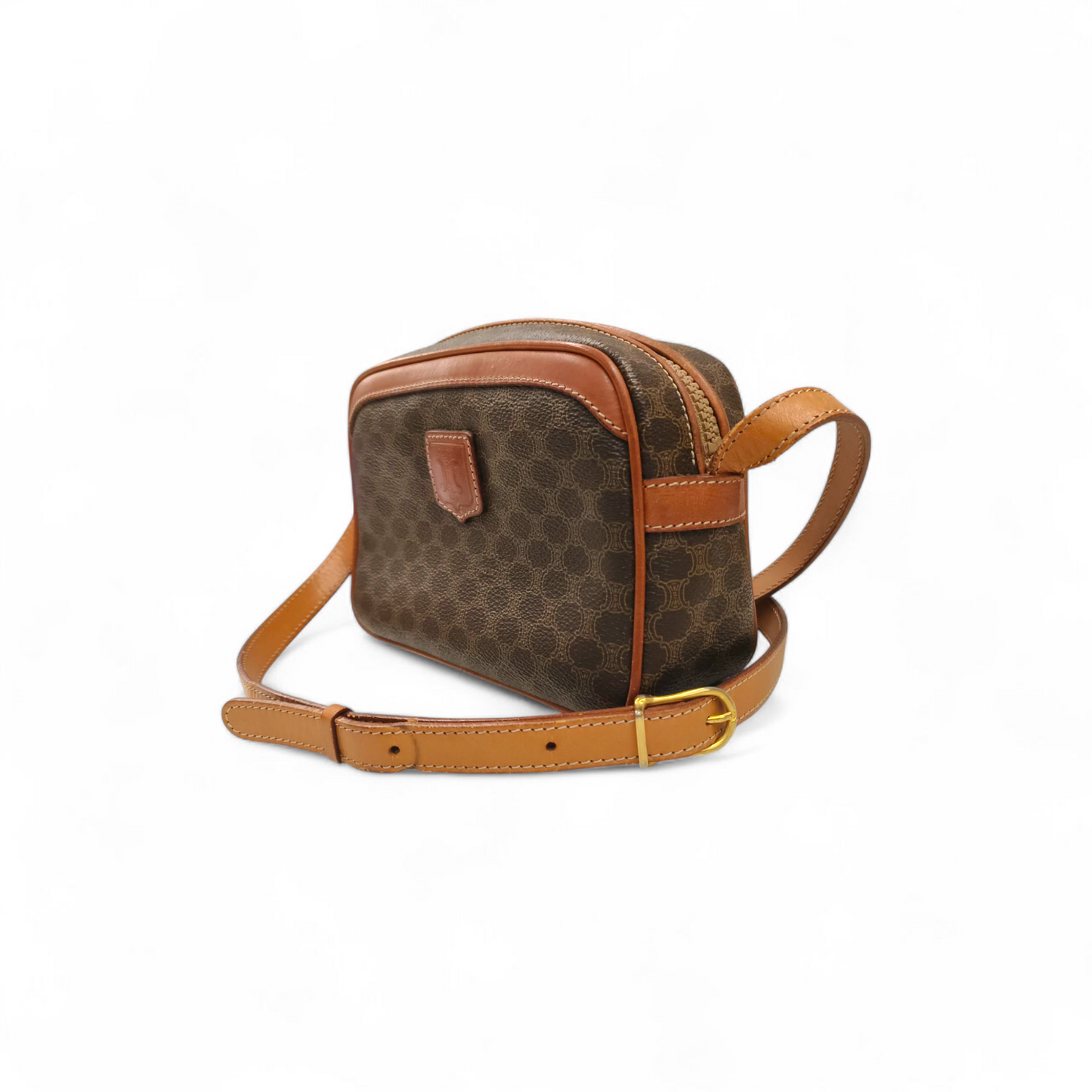 CELINE Shoulder Bag Brown M08 *Damage* Rank B