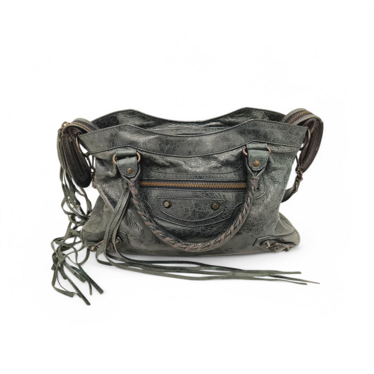 BALENCIAGA 2WAY Bag The Town 240579 Black *Damage* Rank C