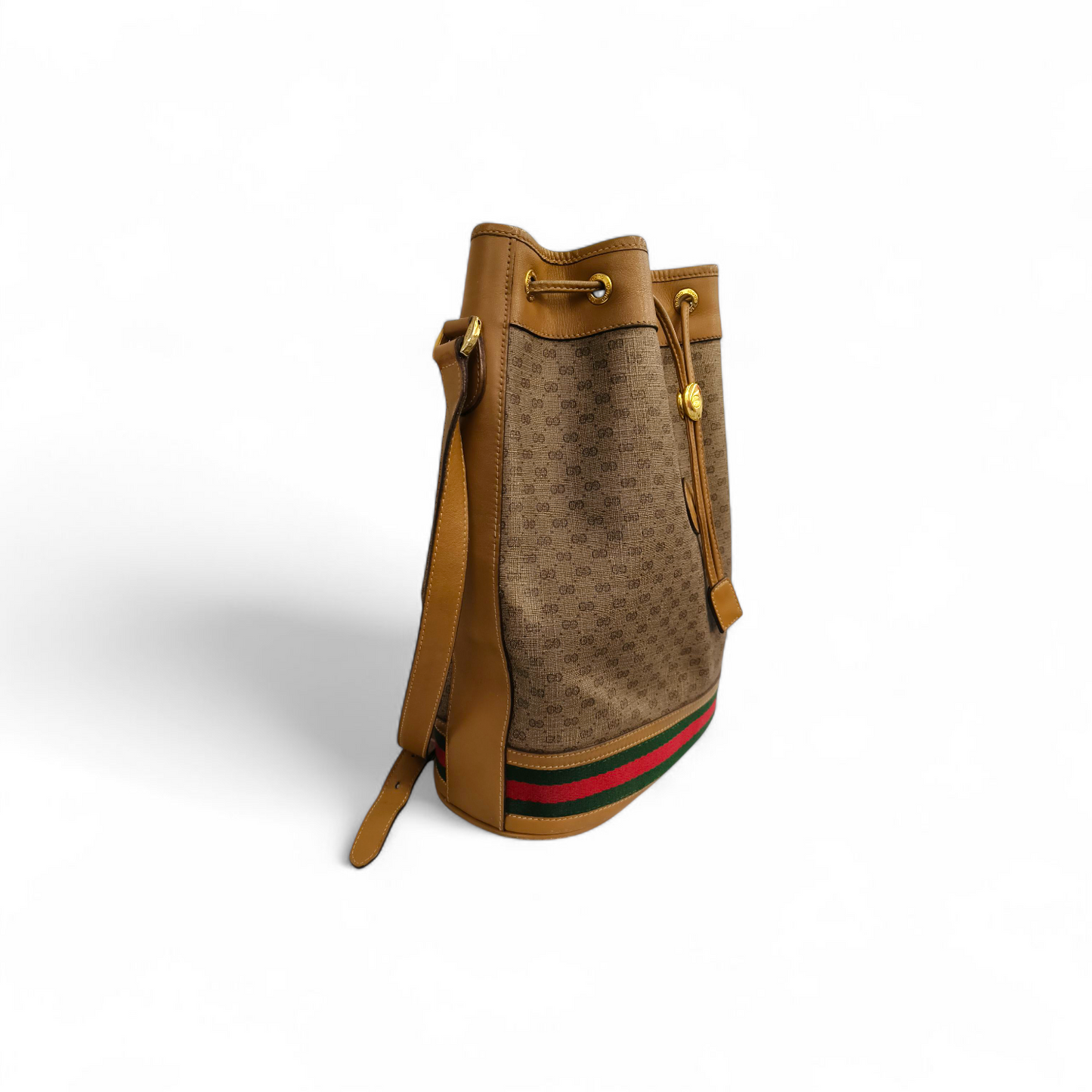 GUCCI Shoulder Bag 001 115 0933 Brown Fluff Vintage *Scratch/Inside* Rank B