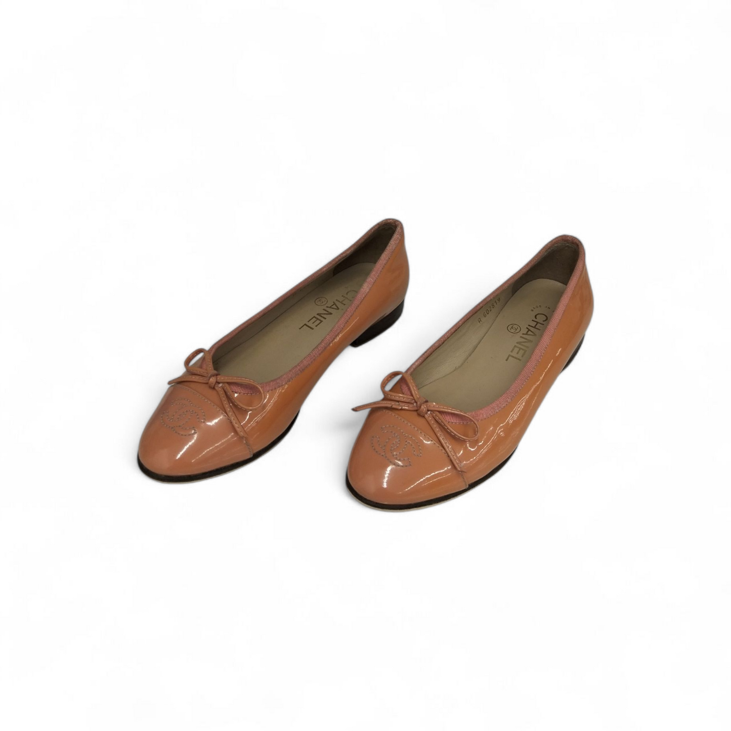 CHANEL Pumps 36 Lady's Orange *Stain* G02819 Rank B