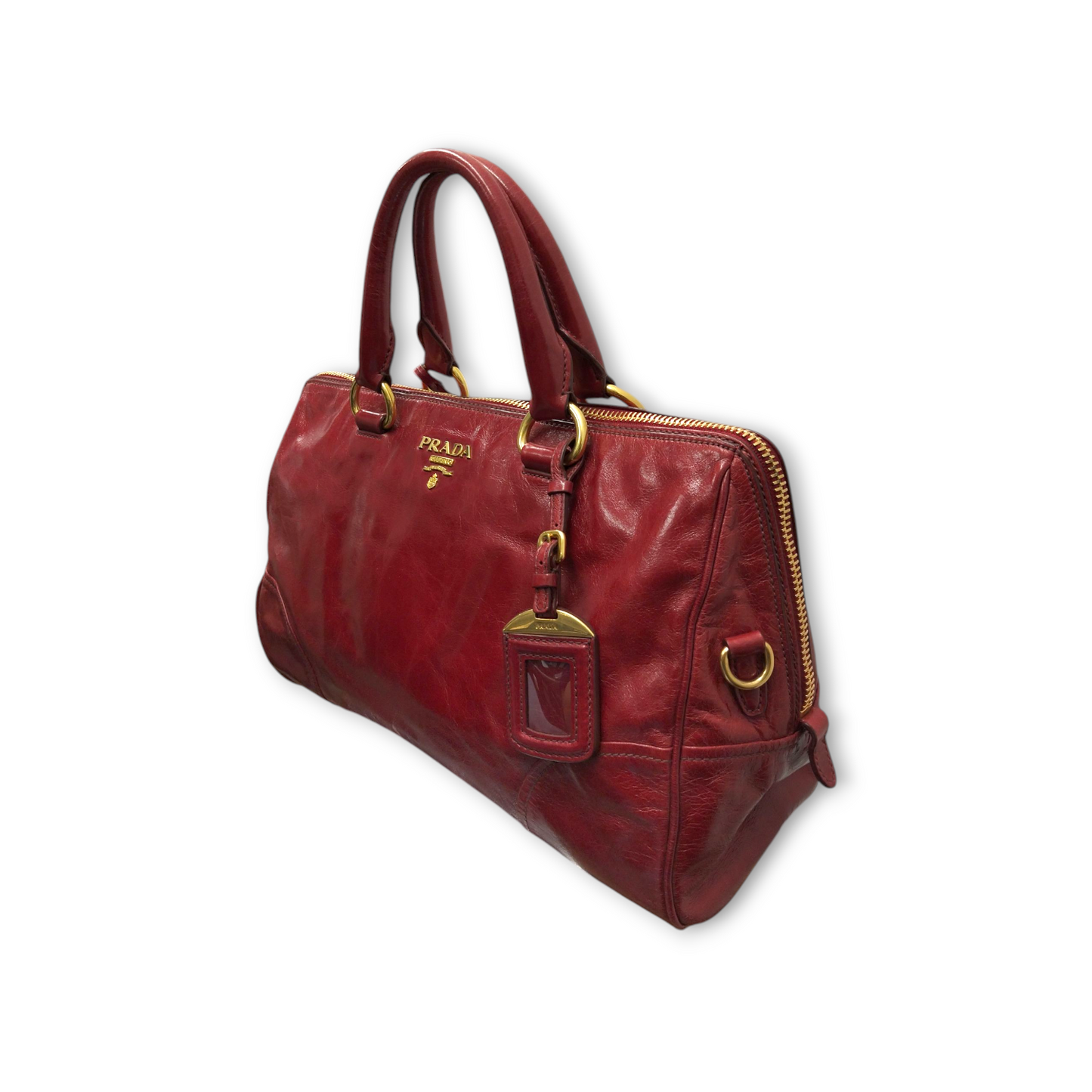PRADA Handbag BL0821 Red 173 Rank B