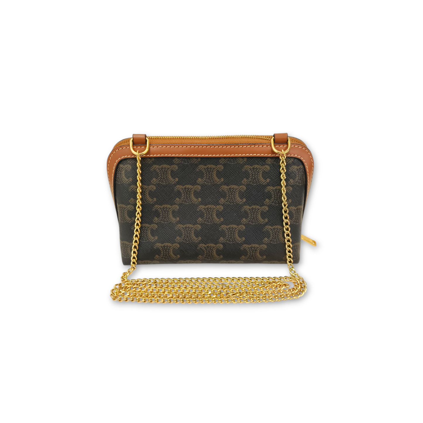CELINE Shoulder Bag 10E382CBX04LU Brown/Black S-CM-0211 Rank AB