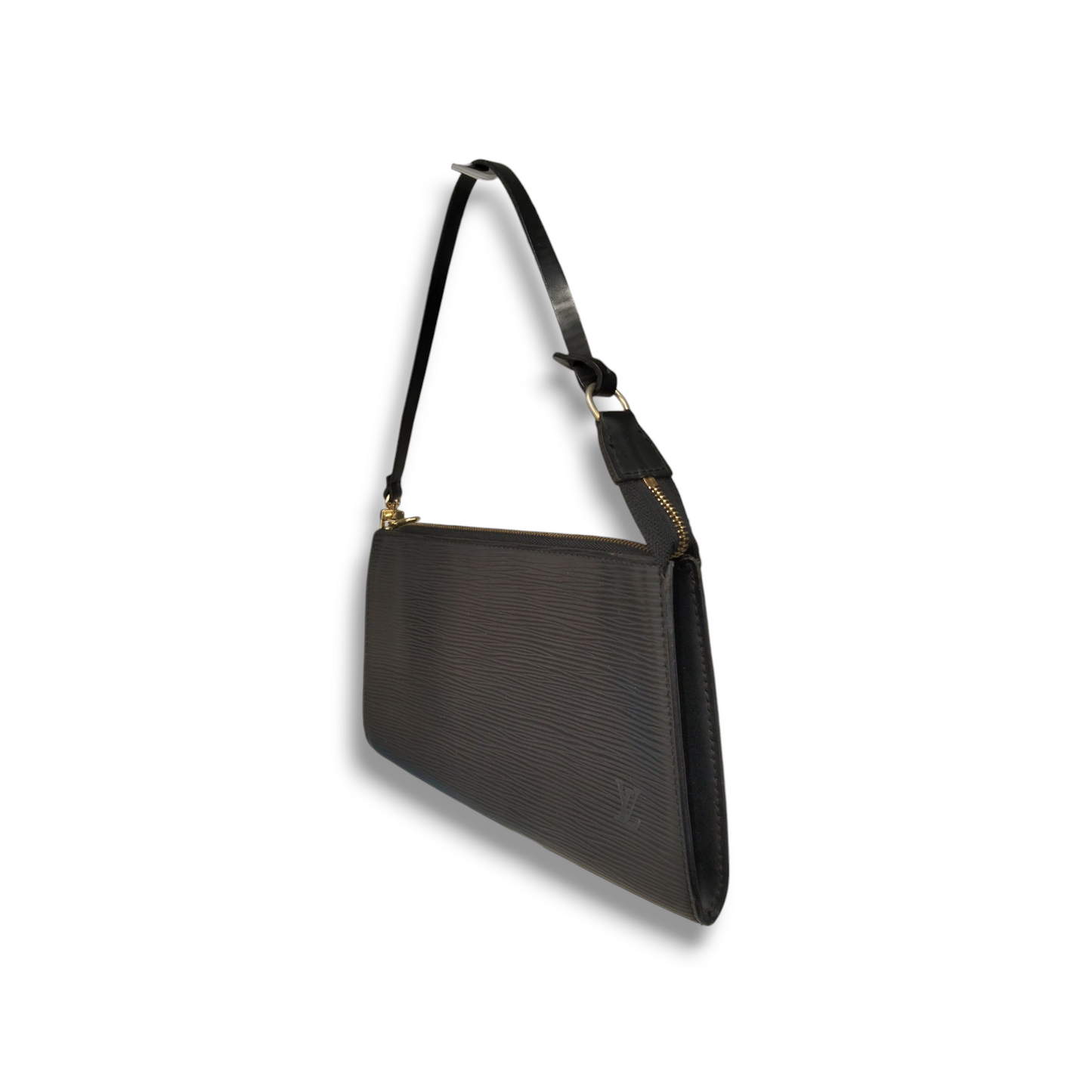 LOUIS VUITTON Semi One Shoulder Bag M52942 Black *Stain* Pochette Accessoires Rank B