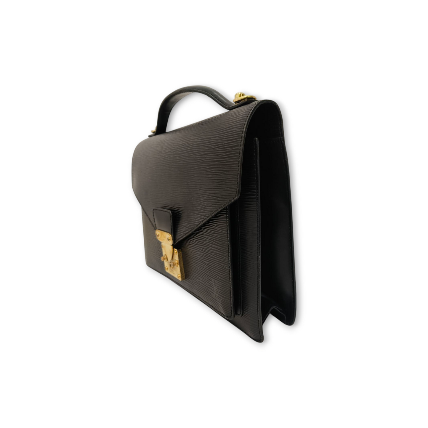 LOUIS VUITTON 2WAY Bag Epi M52122 Black Scratch SR1928 Monceau28 Rank B