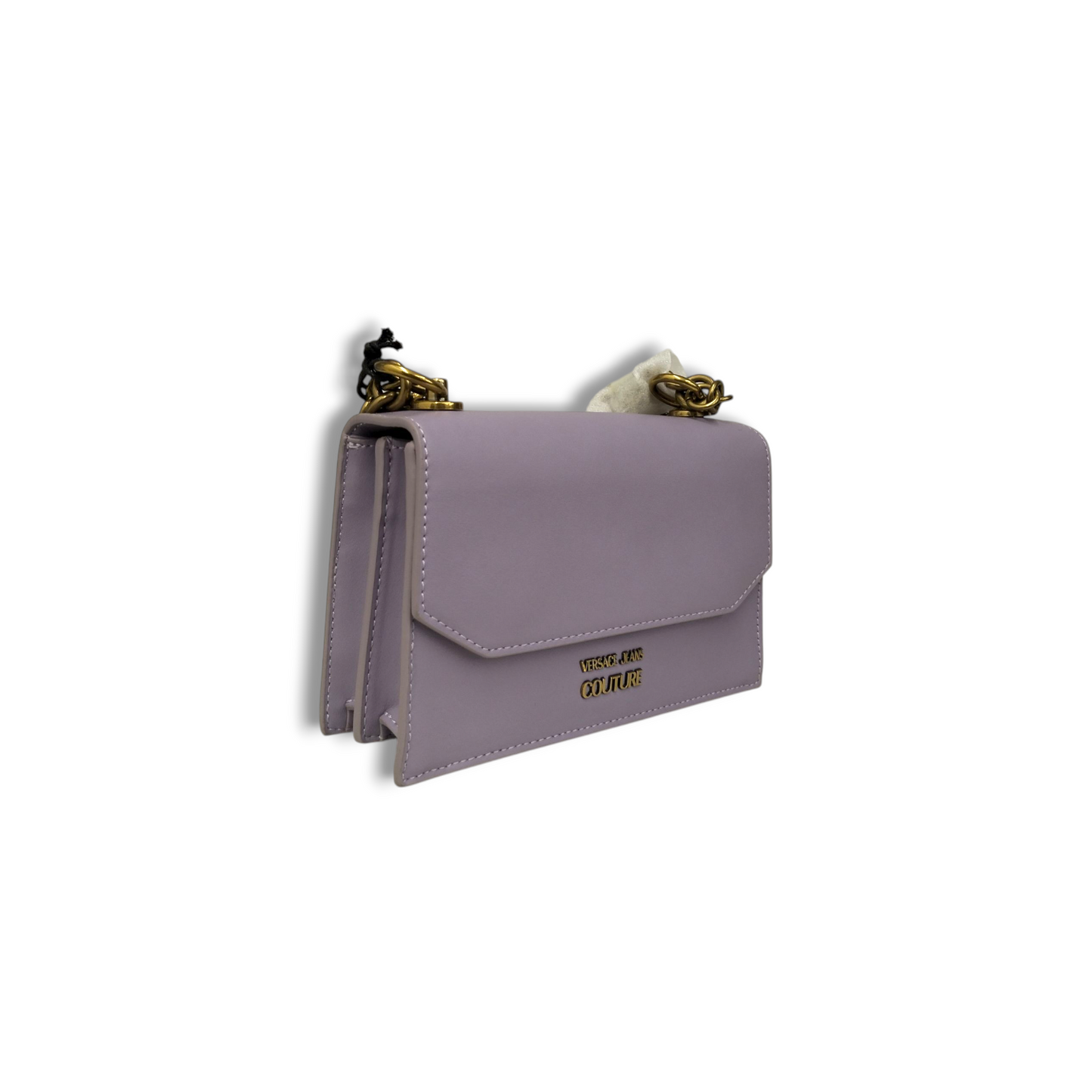 VERSACE JEANS COUTURE 2Way Bag Logo Charm Chain 72VA4BC1 Lavender Unused Item