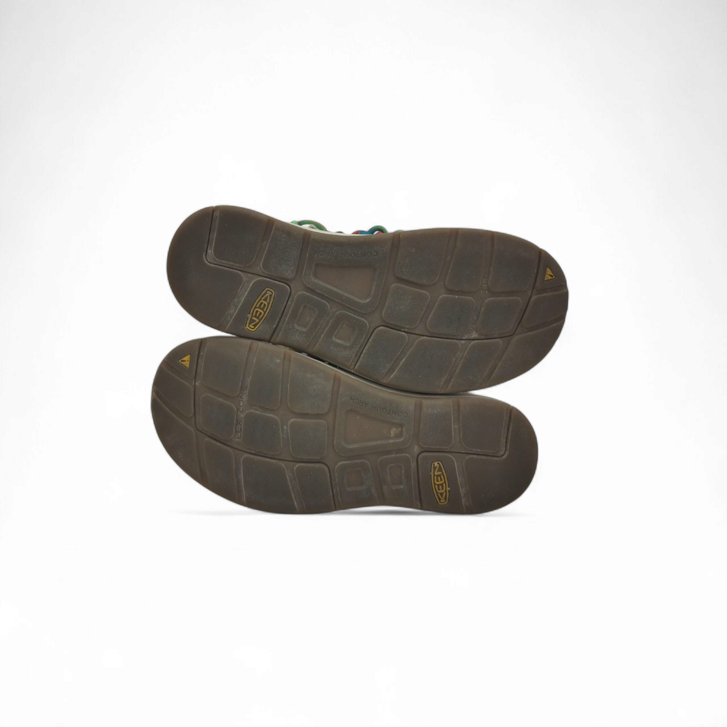 KEEN Sandal Size 38.5 Lady's Beige/Multicolor Stain 102563 Rank B