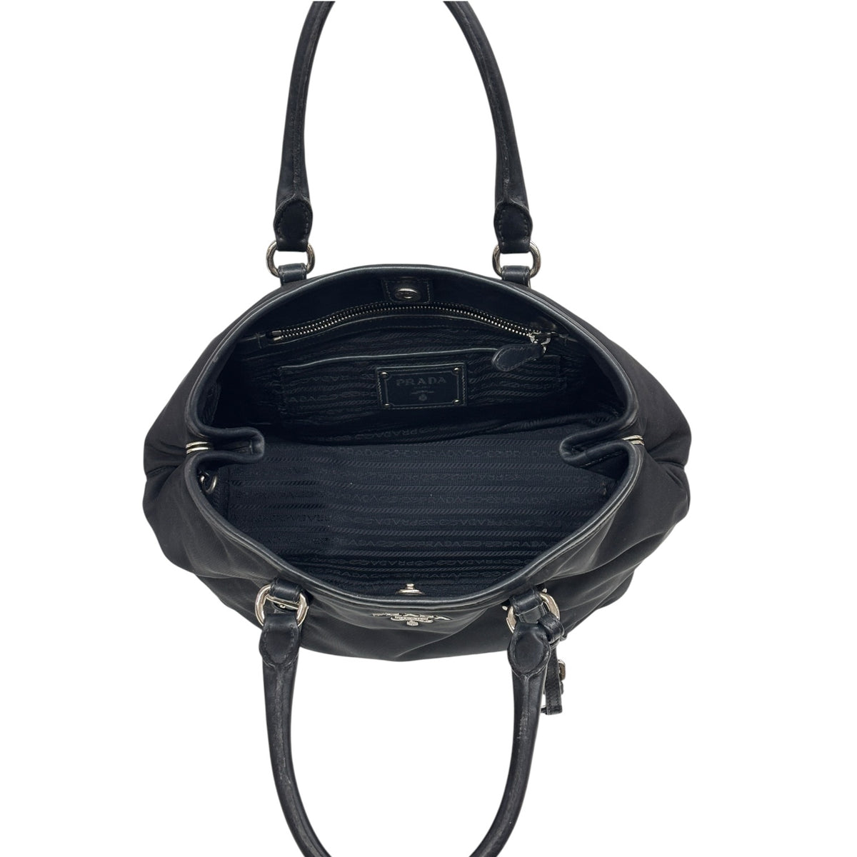 Prada 2Way Bag BN1841 Black Stain/Damage 173 Rank (B)
