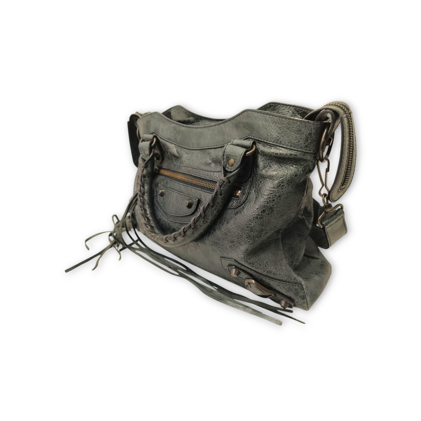 BALENCIAGA 2WAY Bag The Town 240579 Black *Damage* Rank C