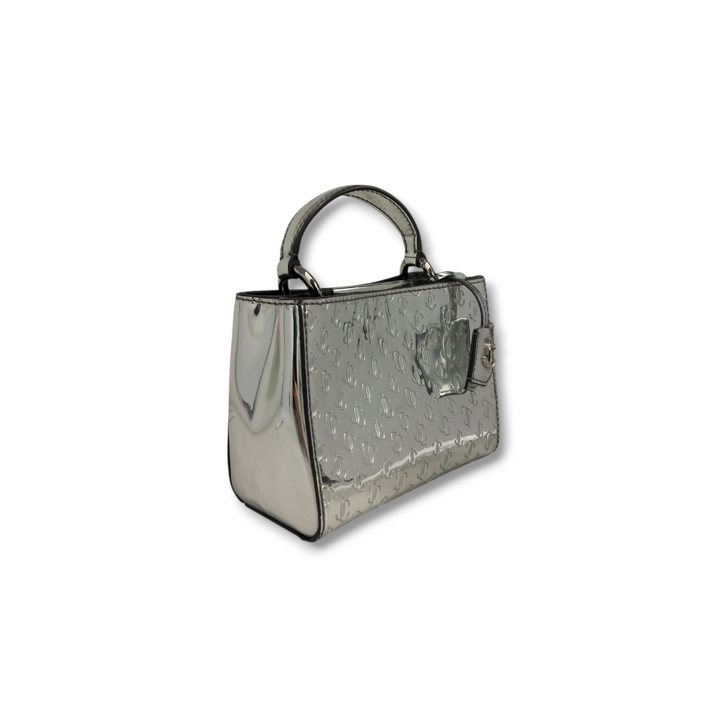JIMMY CHOO 3WAY Bag Silver PH6HGB *Stain* Rank B