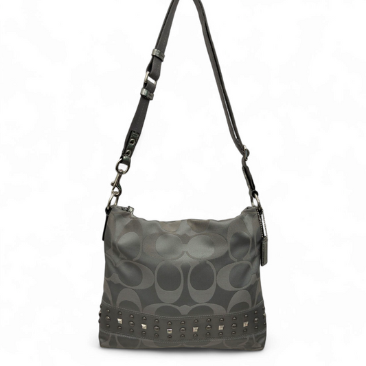 COACH Shoulder Bag F17978 Gray Stain Rank (B)