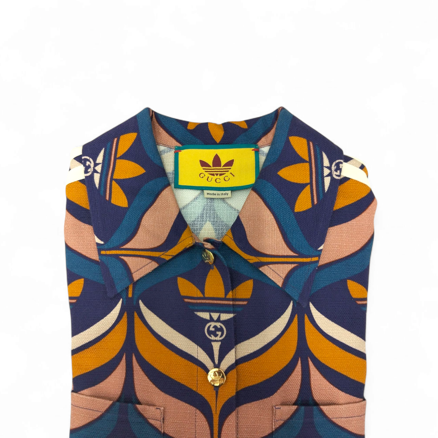 GUCCI Shirt 38 Lady's Multi Color 703002 ZAJS5 adidas