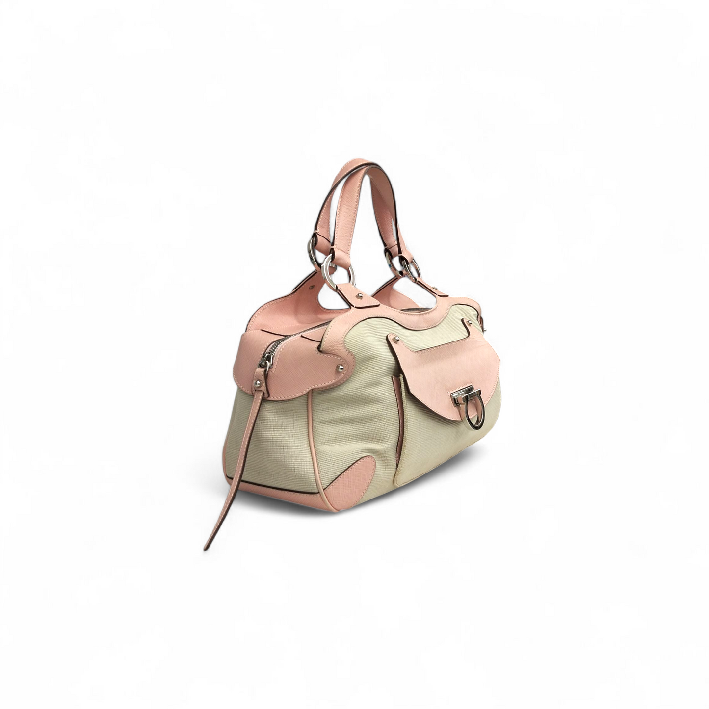 Salvatore Ferragamo Shoulder Bag DH-21 5340 Pink/Beige
