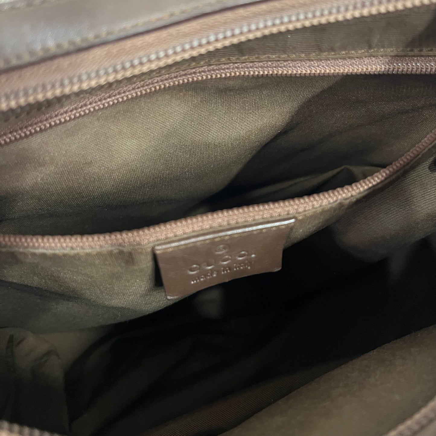 GUCCI Shoulder Bag 001-4204 203998 Brown Rank(B) Damage