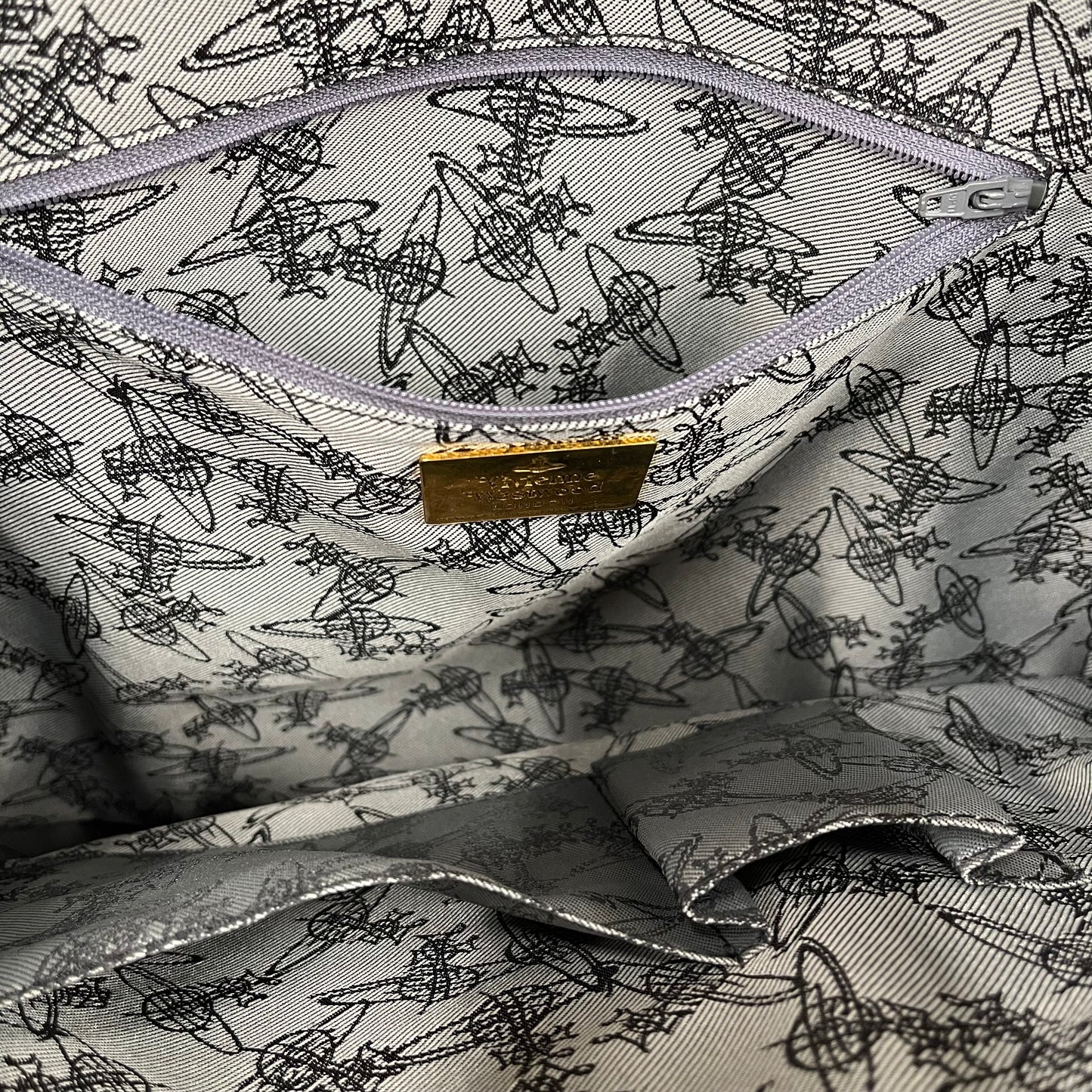 Vivienne Westwood Handbag Light Gray/Beige Rank(B) Buttons Damage