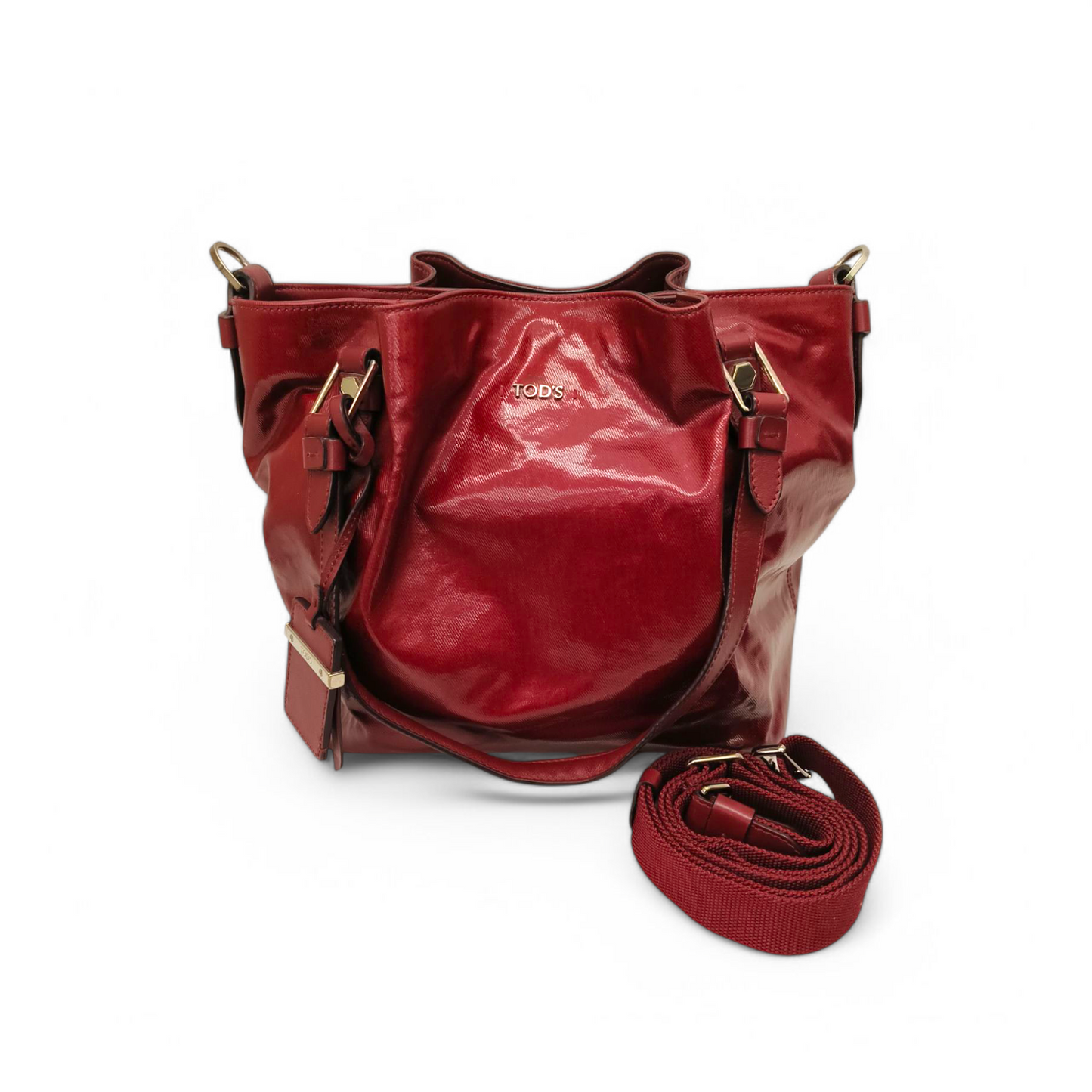 TOD'S 2WAY Bag Red Mini flower bag FF 33 *Damage* Rank B