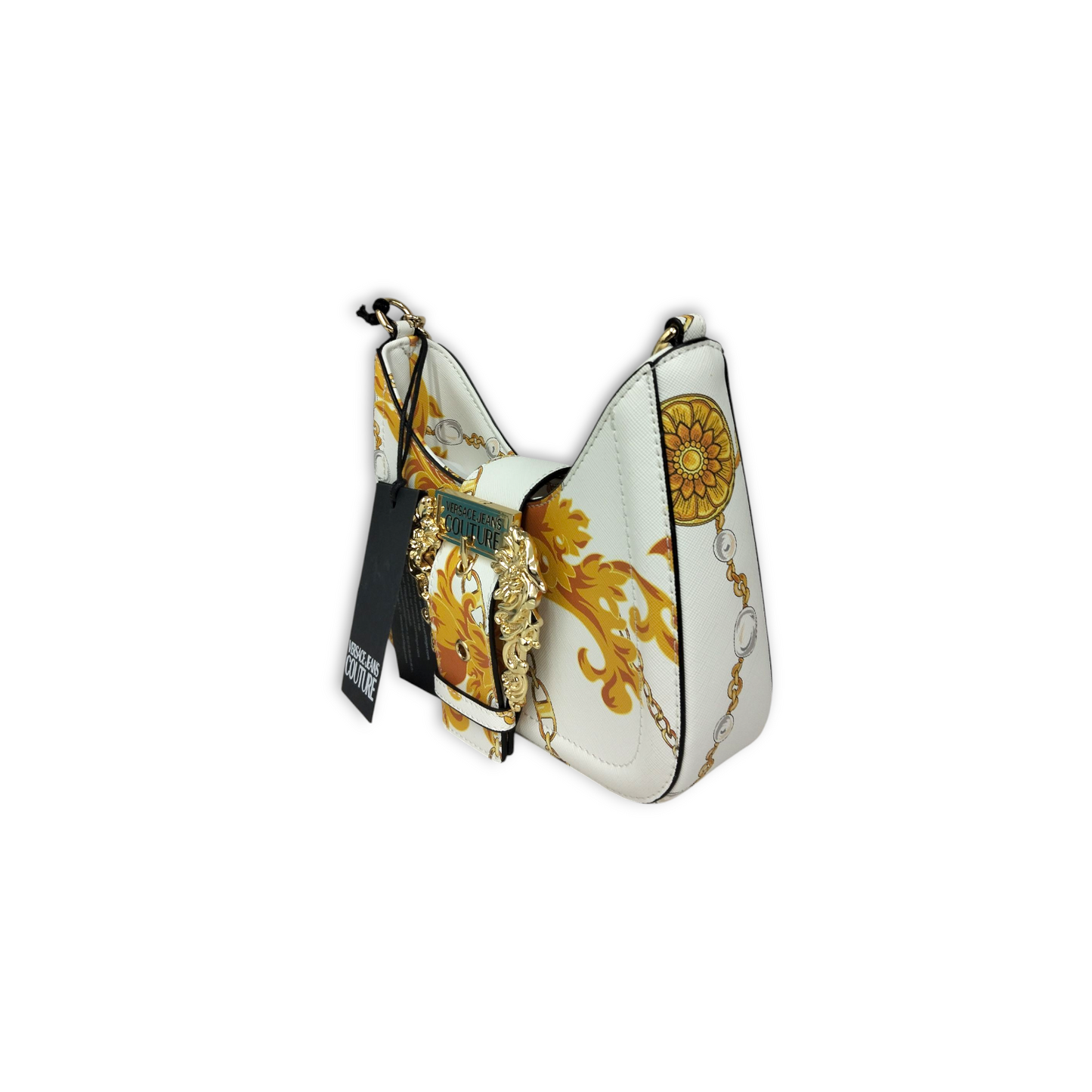 VERSACE JEANS COUTURE 2WAY Bag 75VA4BF5 White and yellow Unused Item