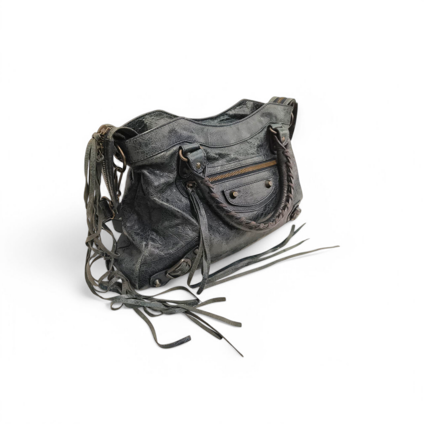 BALENCIAGA 2WAY Bag The Town 240579 Black *Damage* Rank C