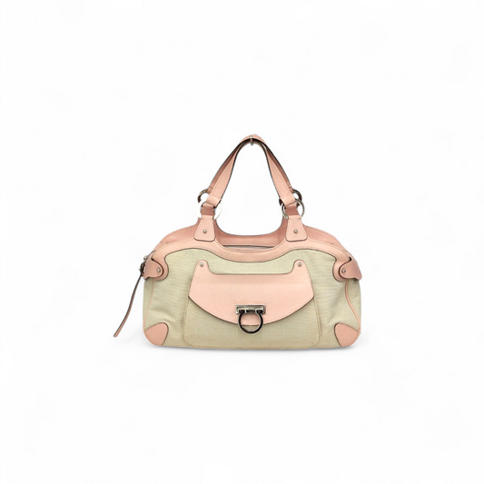 Salvatore Ferragamo Shoulder Bag DH-21 5340 Pink/Beige