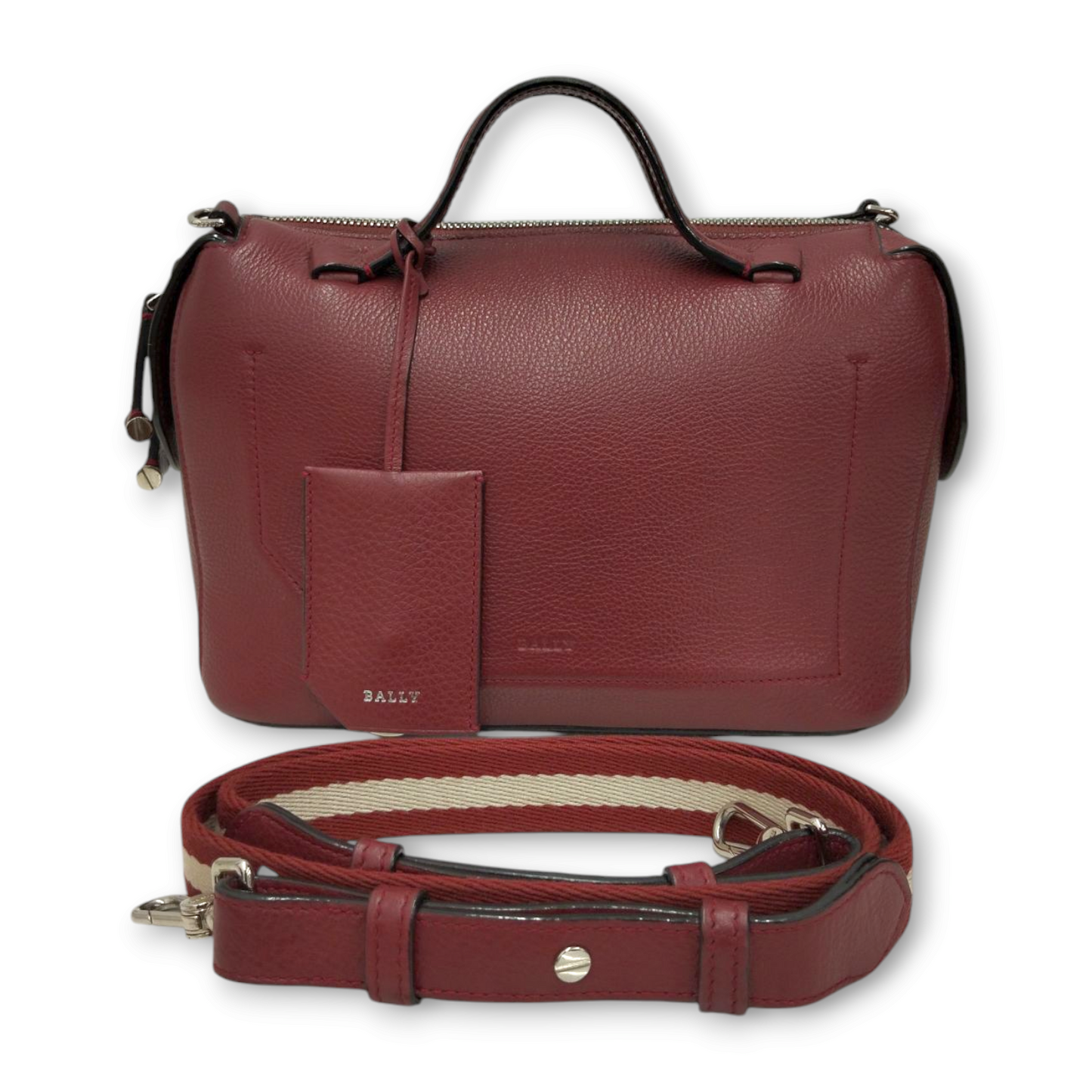 BALLY 2WAY Bag Kissen Red Rank A