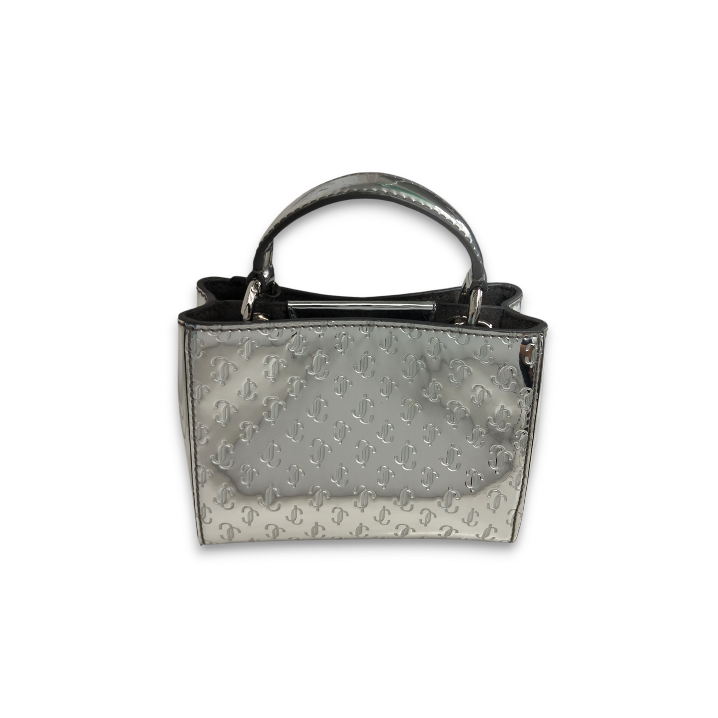 JIMMY CHOO 3WAY Bag Silver PH6HGB *Stain* Rank B