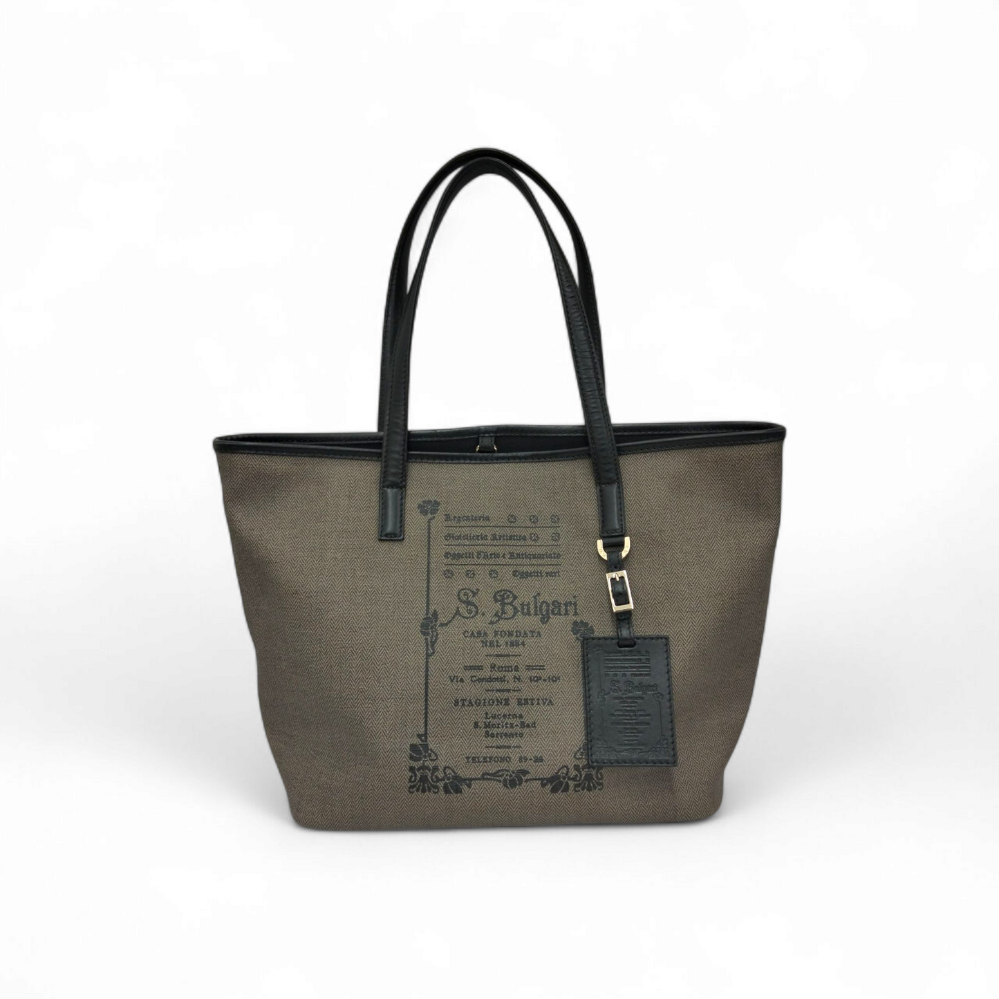 BVLGARI Handbag Black 31981 Rank B