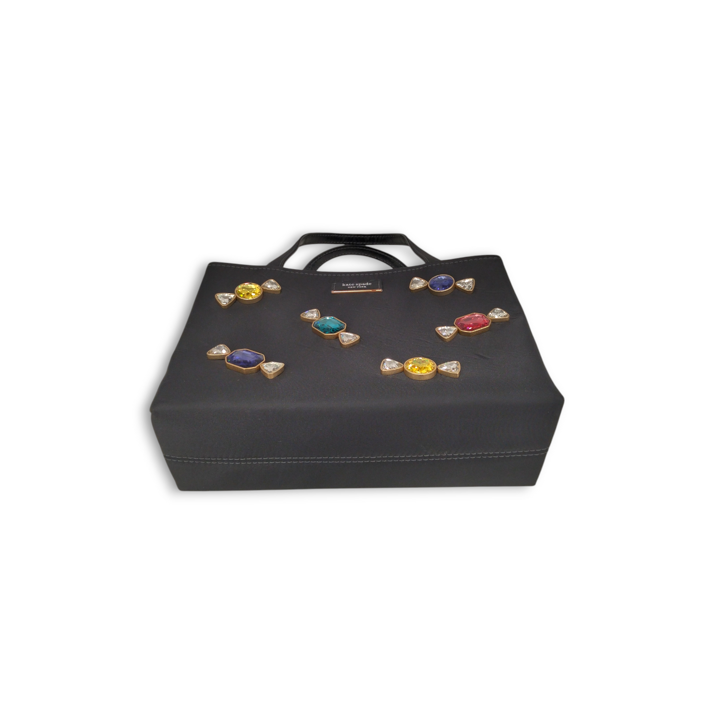 Kate Spade 2WAY Bag S338 Black Sam Icon Candy Gem Embellished Nylon Small Rank B