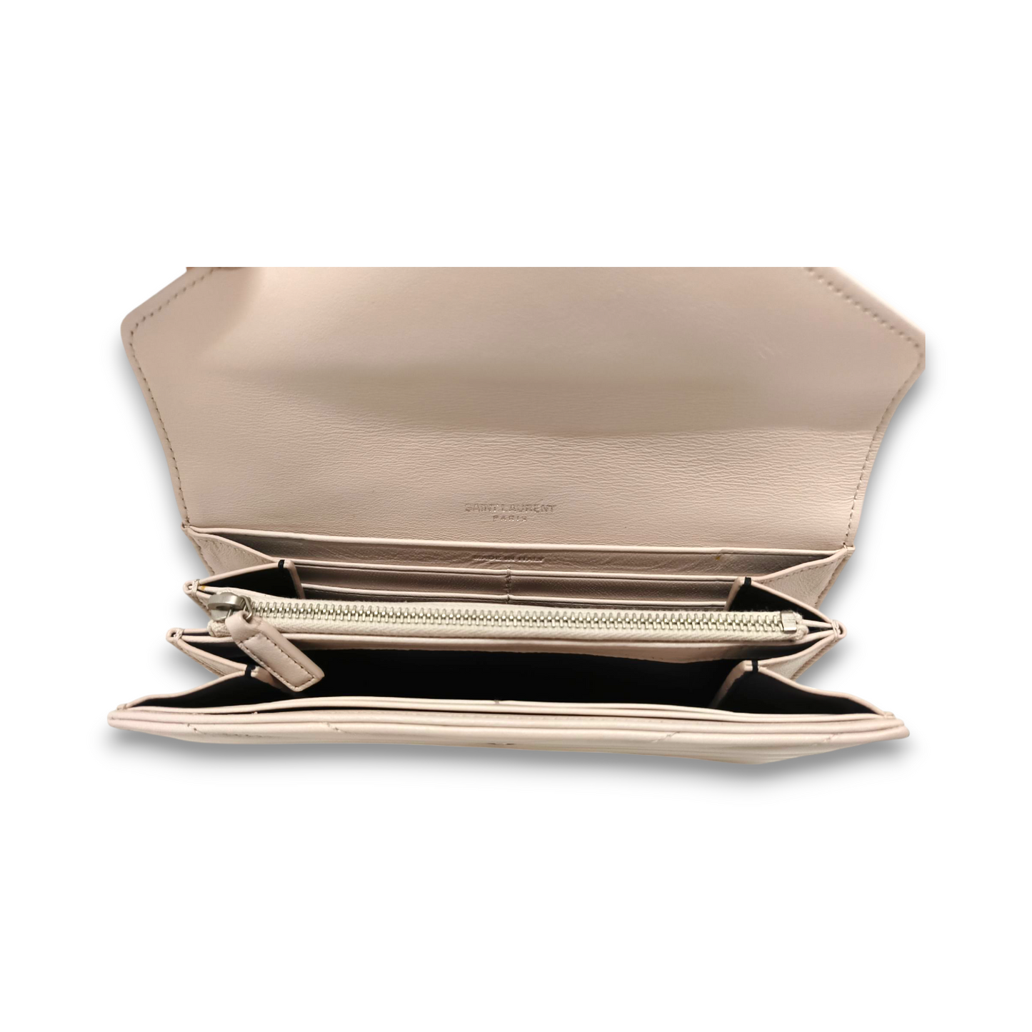 Yves Saint Laurent Wallet GUE504925 117 Pink *Stain/Scratch* Rank C