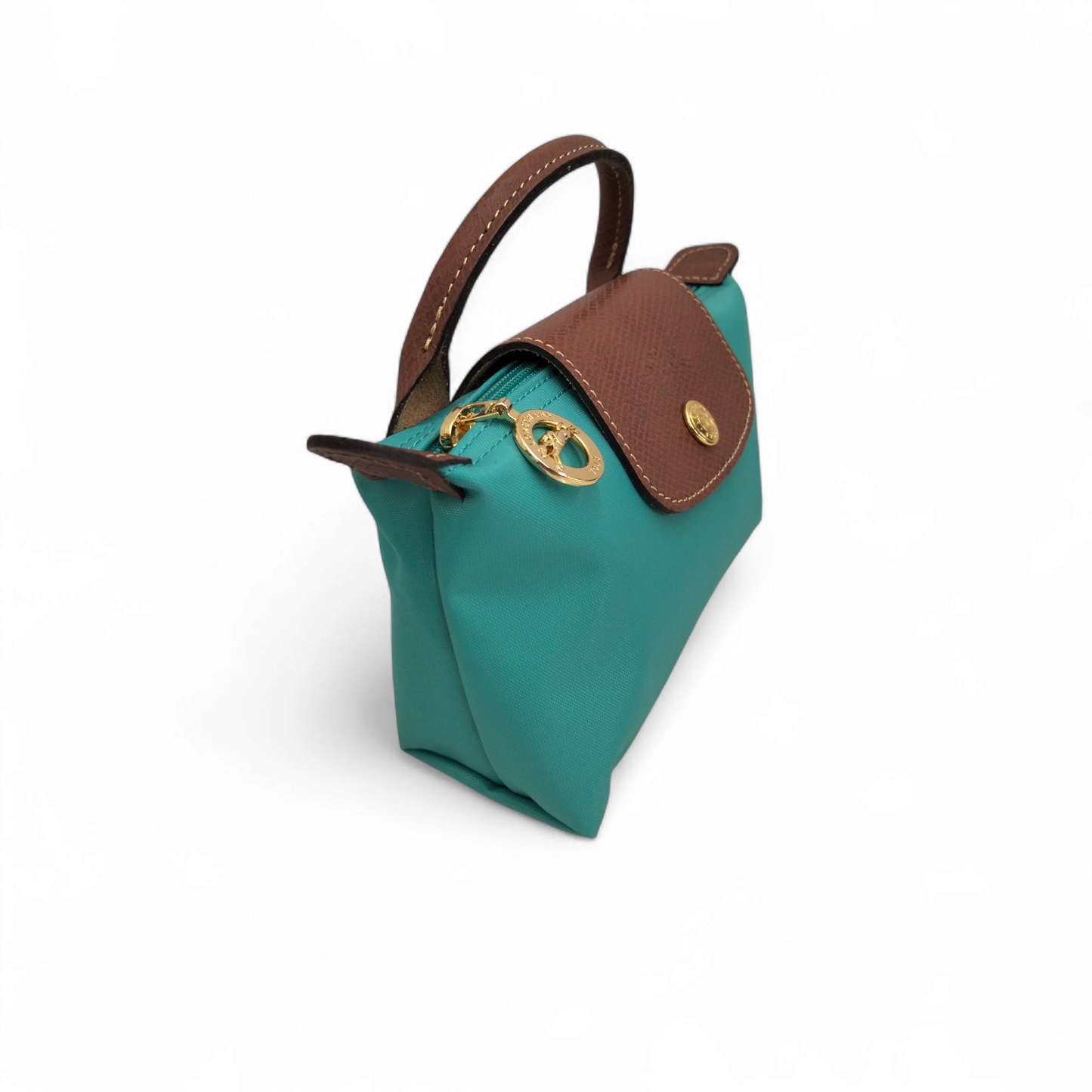 LONGCHAMP Handbag Turquoise Stain Le Pliago Original Pouch Rank B 34175089P70