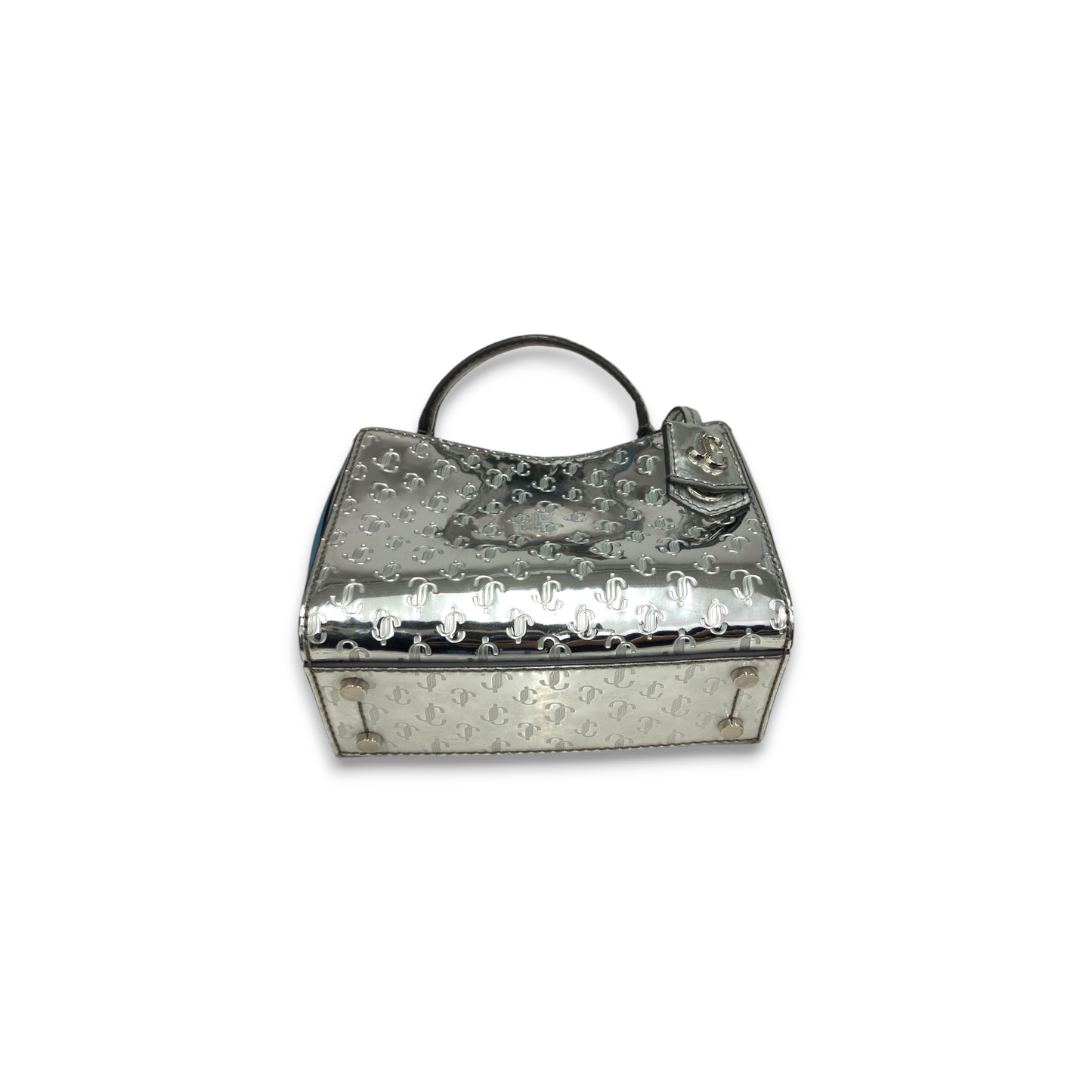 JIMMY CHOO 3WAY Bag Silver PH6HGB *Stain* Rank B