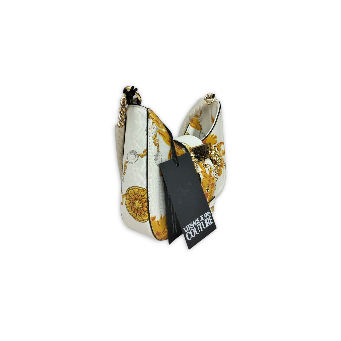 VERSACE JEANS COUTURE 2WAY Bag 75VA4BF5 White and yellow Unused Item