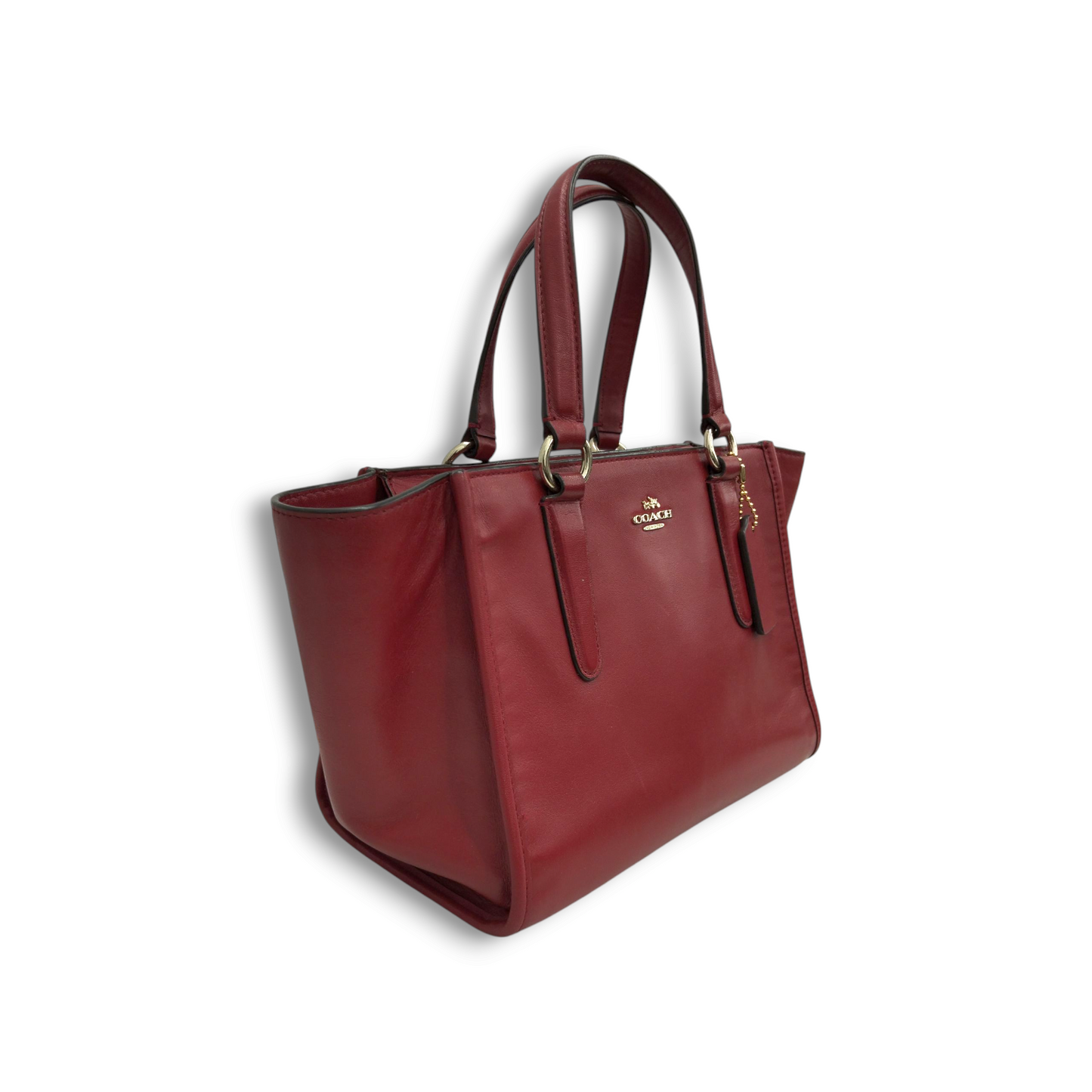 COACH 2WAY Bag 33537 Red *Scratch* Rank B