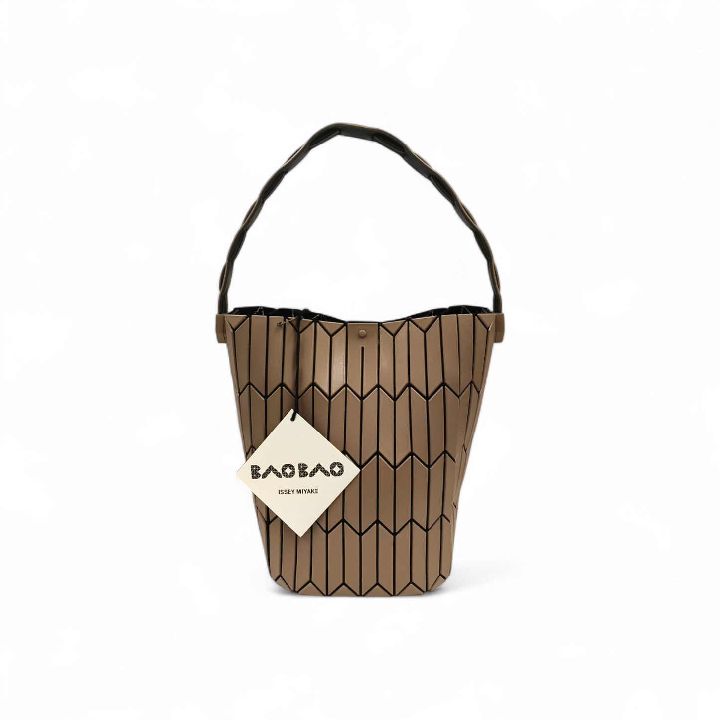 ISSEY MIYAKE BUCKET BAG BB36-4G812 Brown Rank B