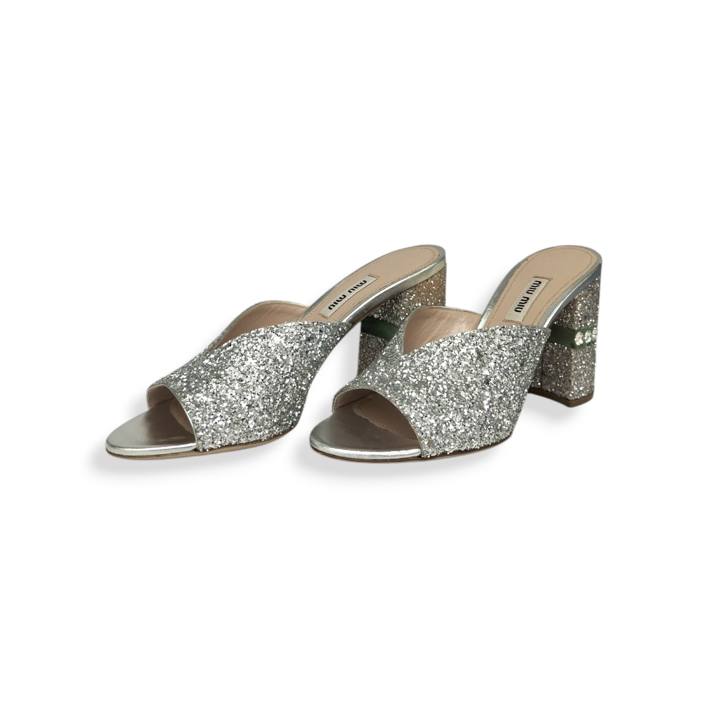 MIU MIU Sandal 37 Lady's Silver Rank(A)