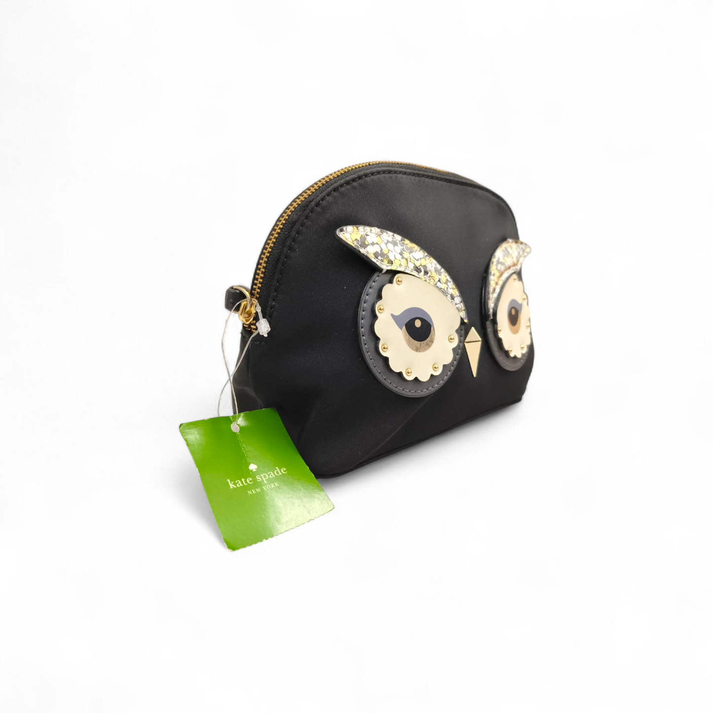 Kate Spade Pouch WLRU5155 Black Owl Samll Marcy Rank A