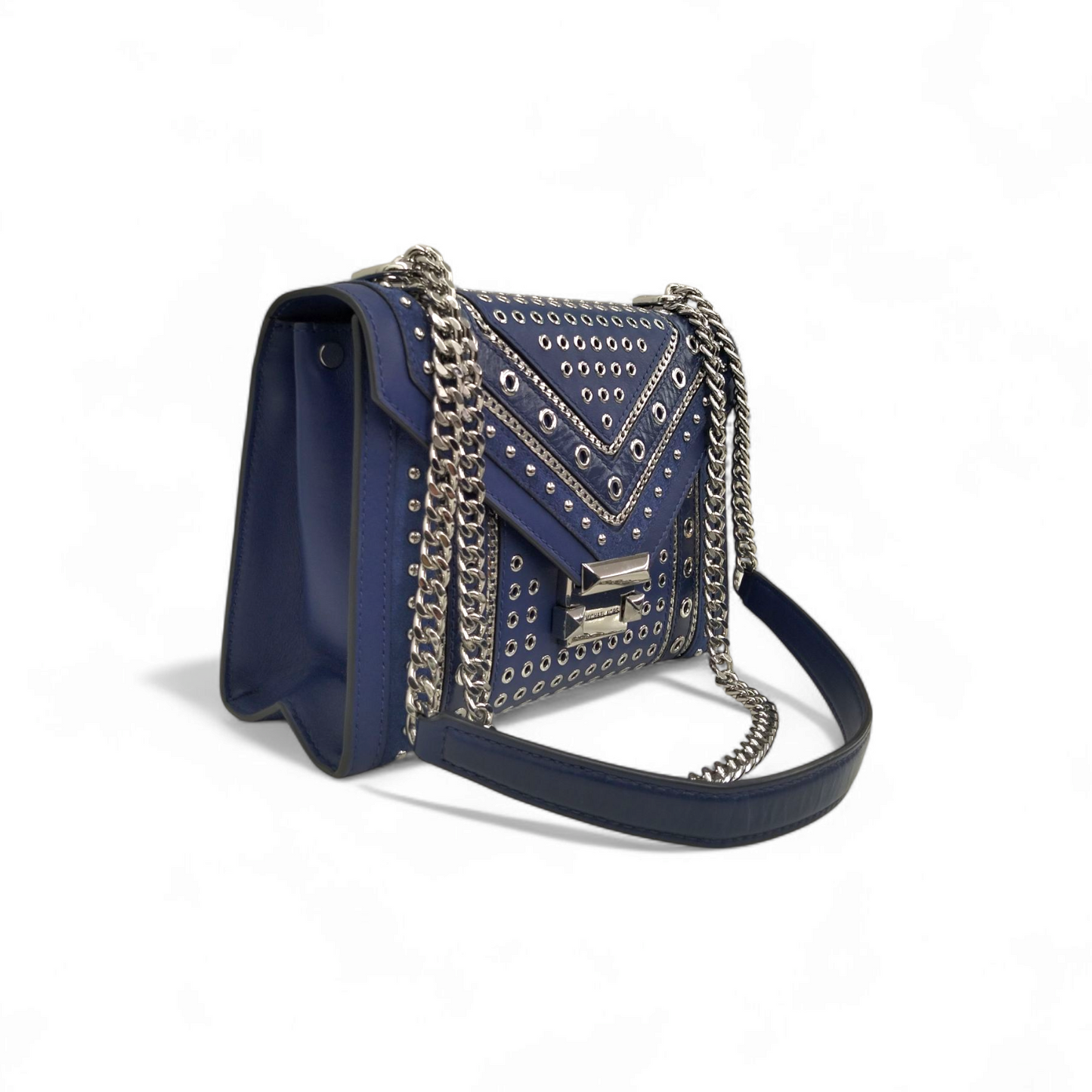 MICHAEL KORS Shoulder Bag 30H9SWHL3U Navy Rank A