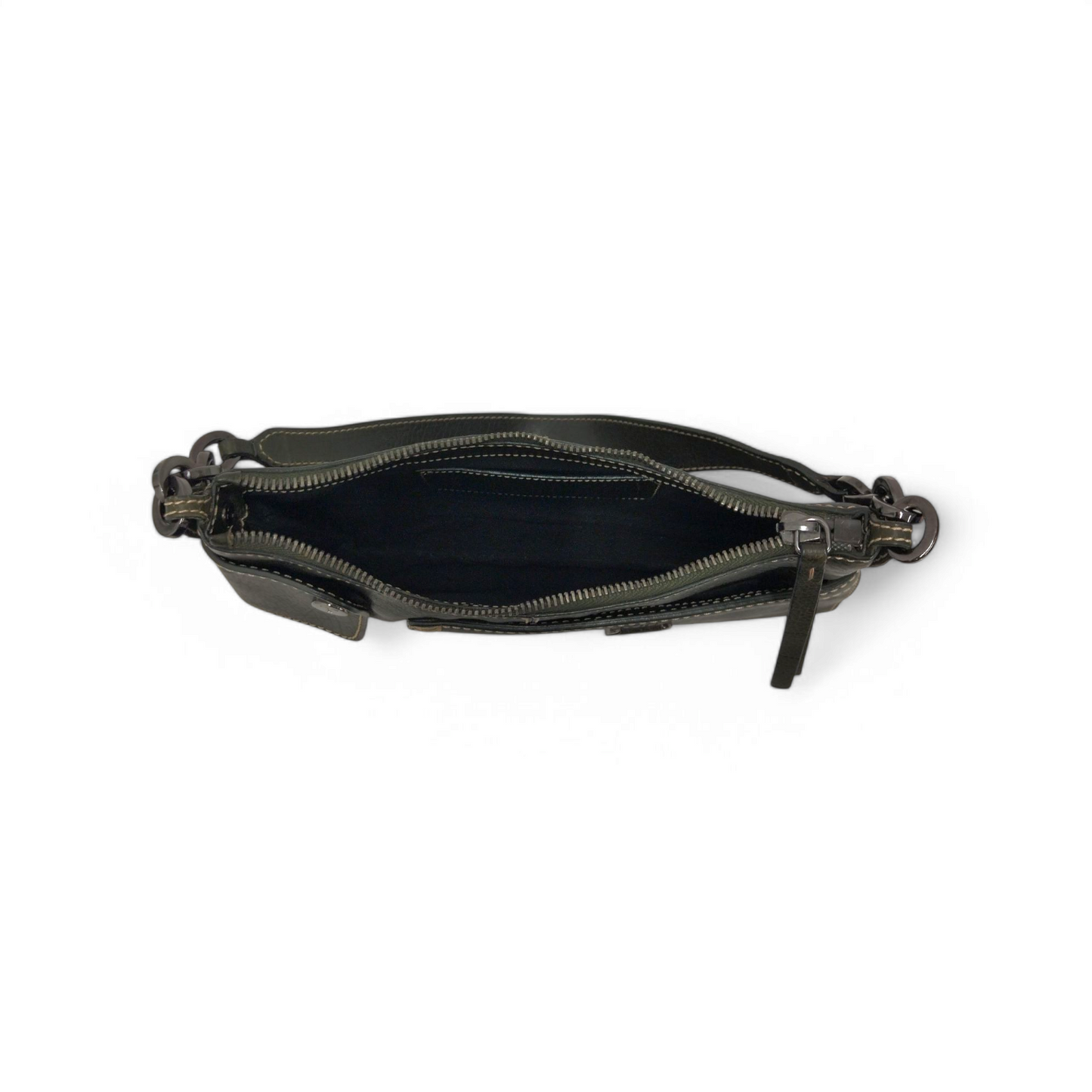 TOD'S Handbag AP09 Olive REAL BAGUETTE HOBO Rank B