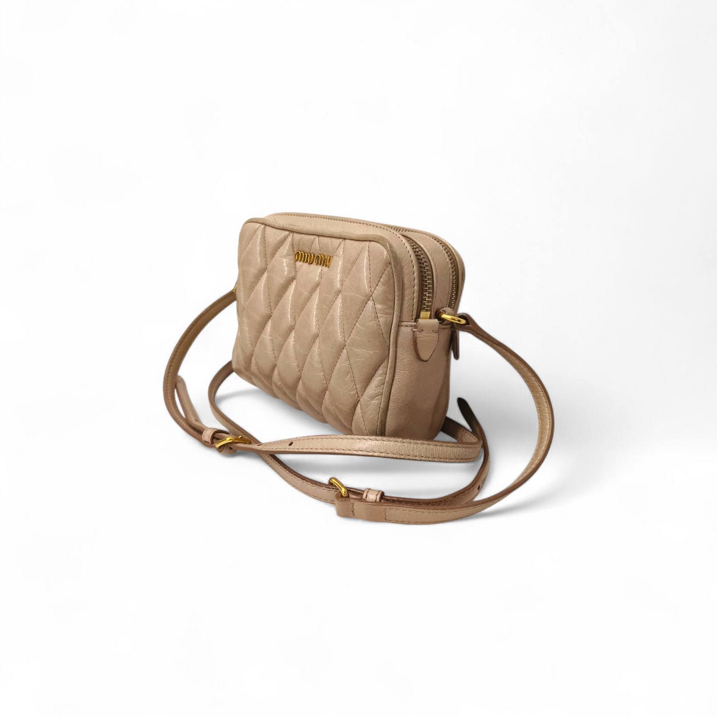 MIU MIU Shoulder Bag Beige 197 *Stain/Damage* Rank C