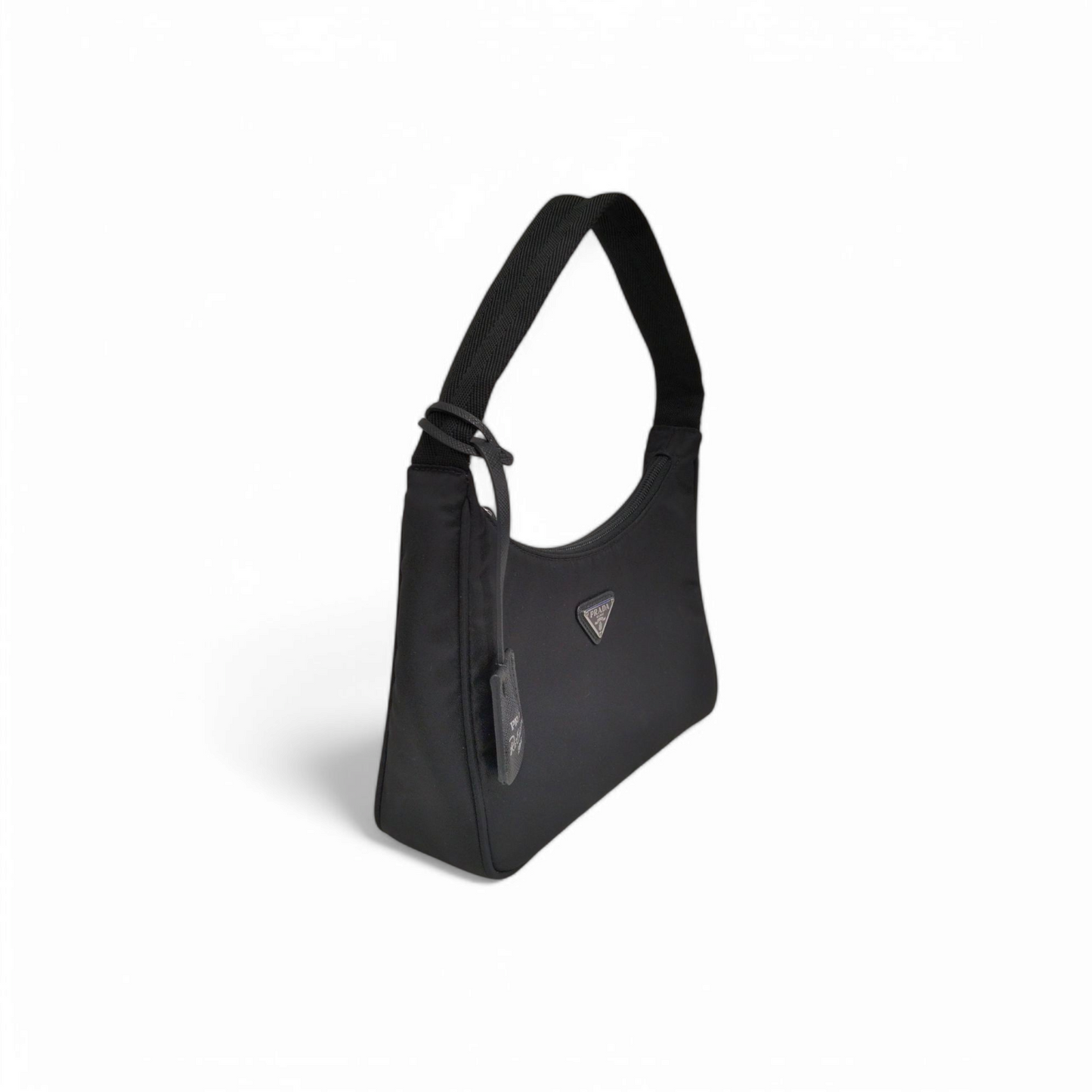 PRADA Shoulder Bag 1NE515 Black Re-Edition 2000 Nylon Mini-Bag Rank B