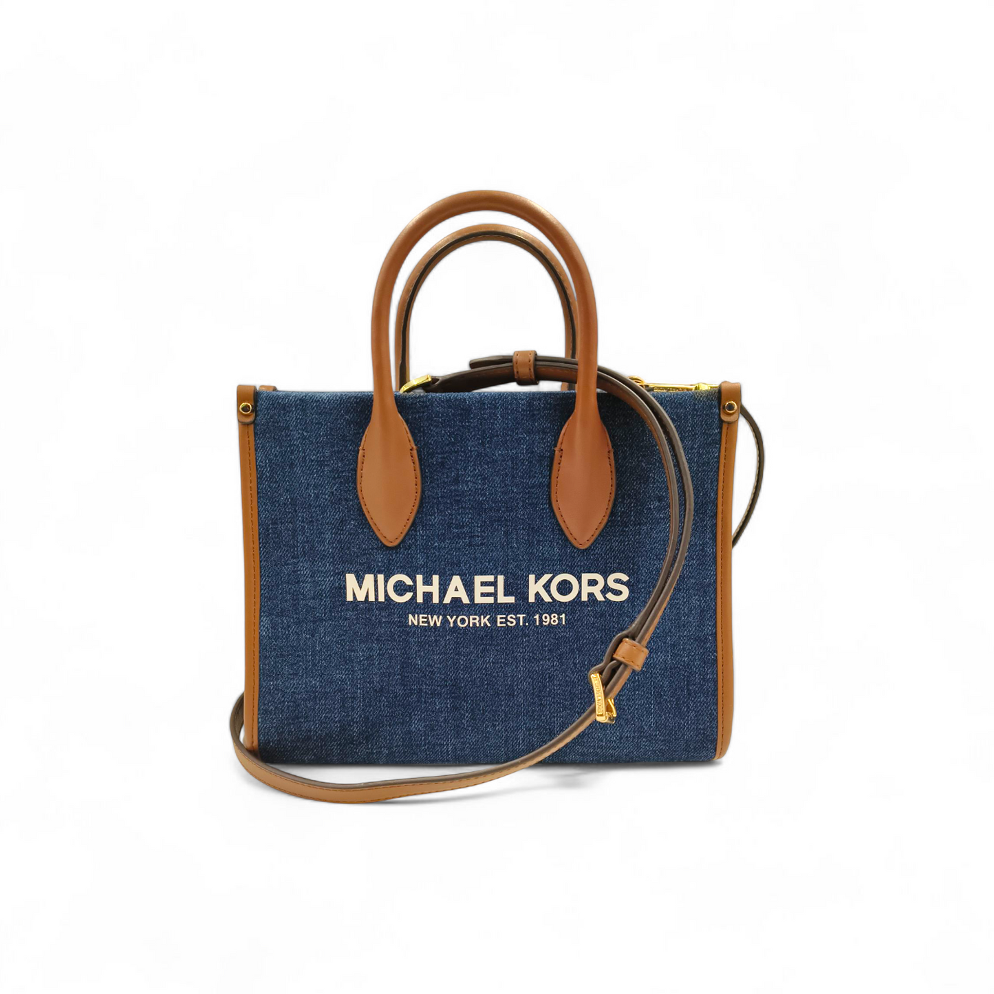 MICHAEL KORS Shoulder Bag 35F2G7ZC5C Navy/Brown Rank A