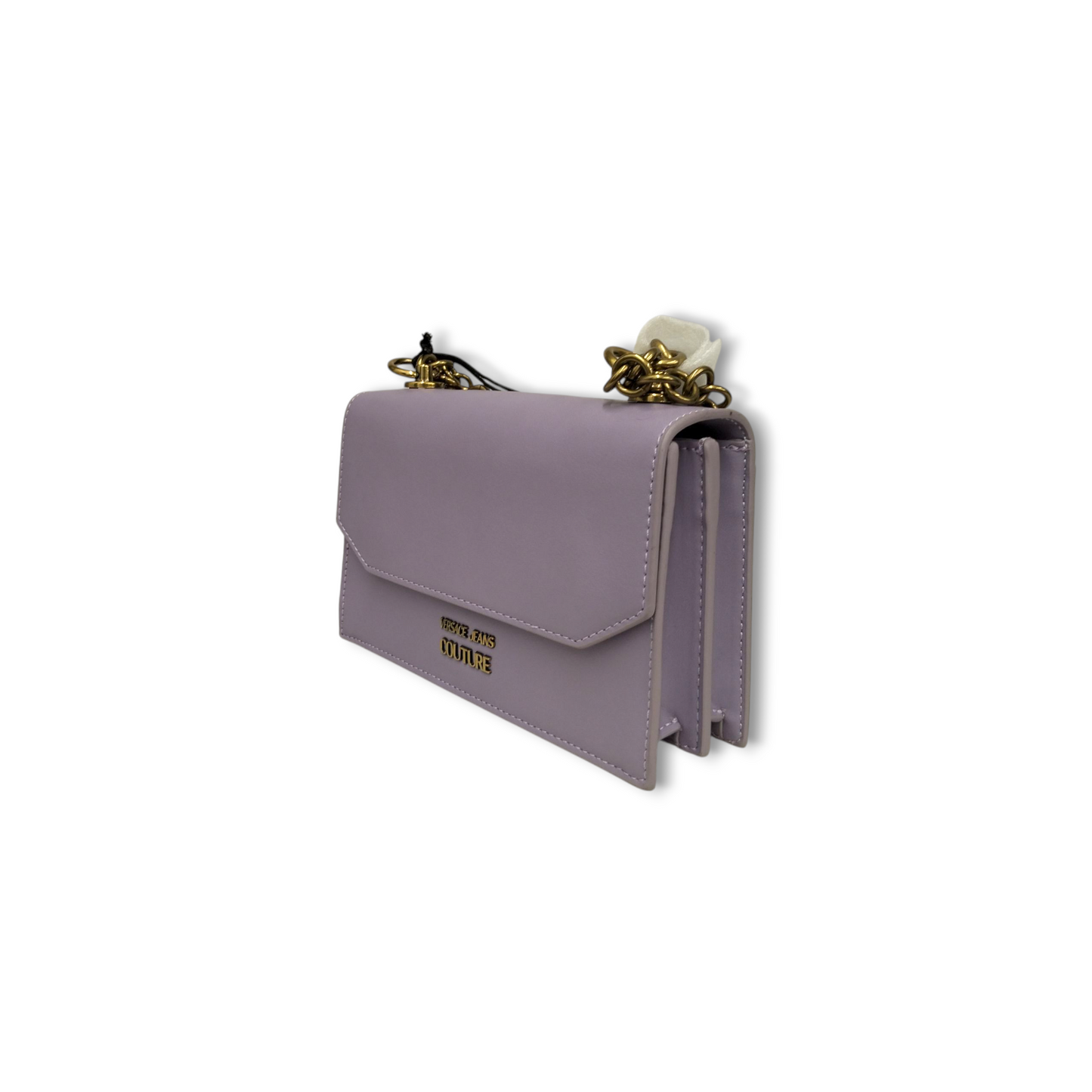 VERSACE JEANS COUTURE 2Way Bag Logo Charm Chain 72VA4BC1 Lavender Unused Item