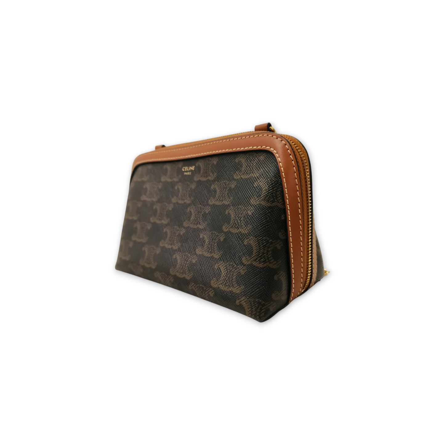 CELINE Shoulder Bag 10E382CBX04LU Brown/Black S-CM-0211 Rank AB