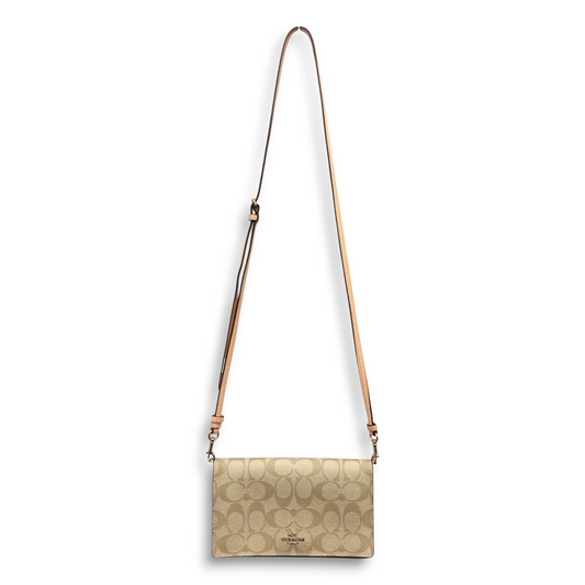 COACH Shoulder Bag 3036 Ivory and Pink Rank B