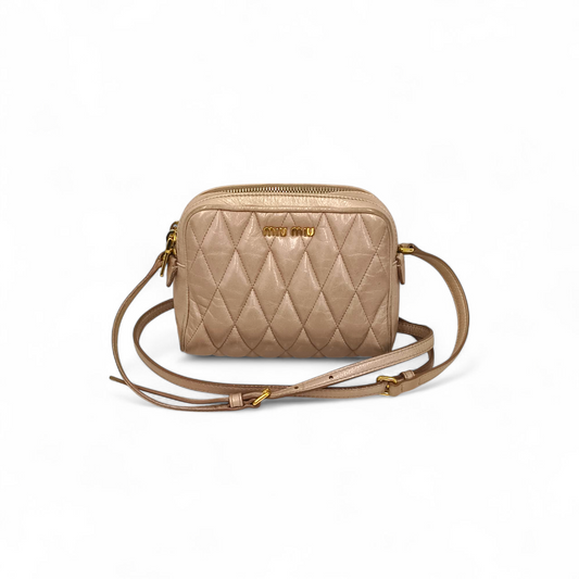 MIU MIU Shoulder Bag Beige 197 *Stain/Damage* Rank C