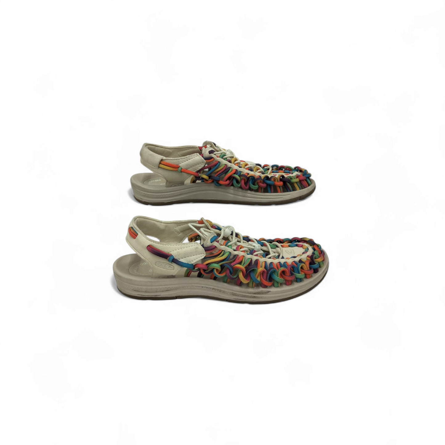 KEEN Sandal Size 38.5 Lady's Beige/Multicolor Stain 102563 Rank B