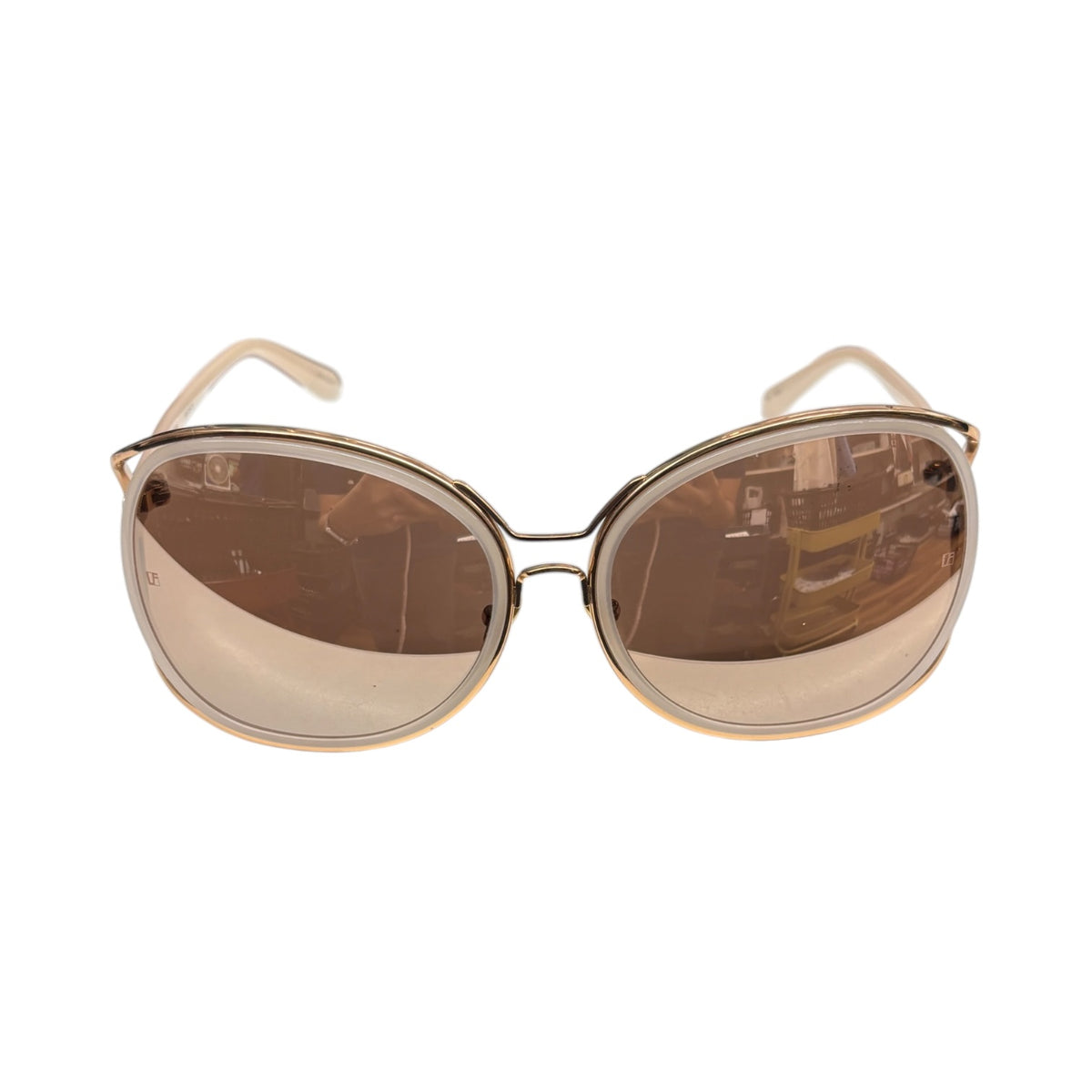 LINDA FARROW SUNGLASSES BEIGE
