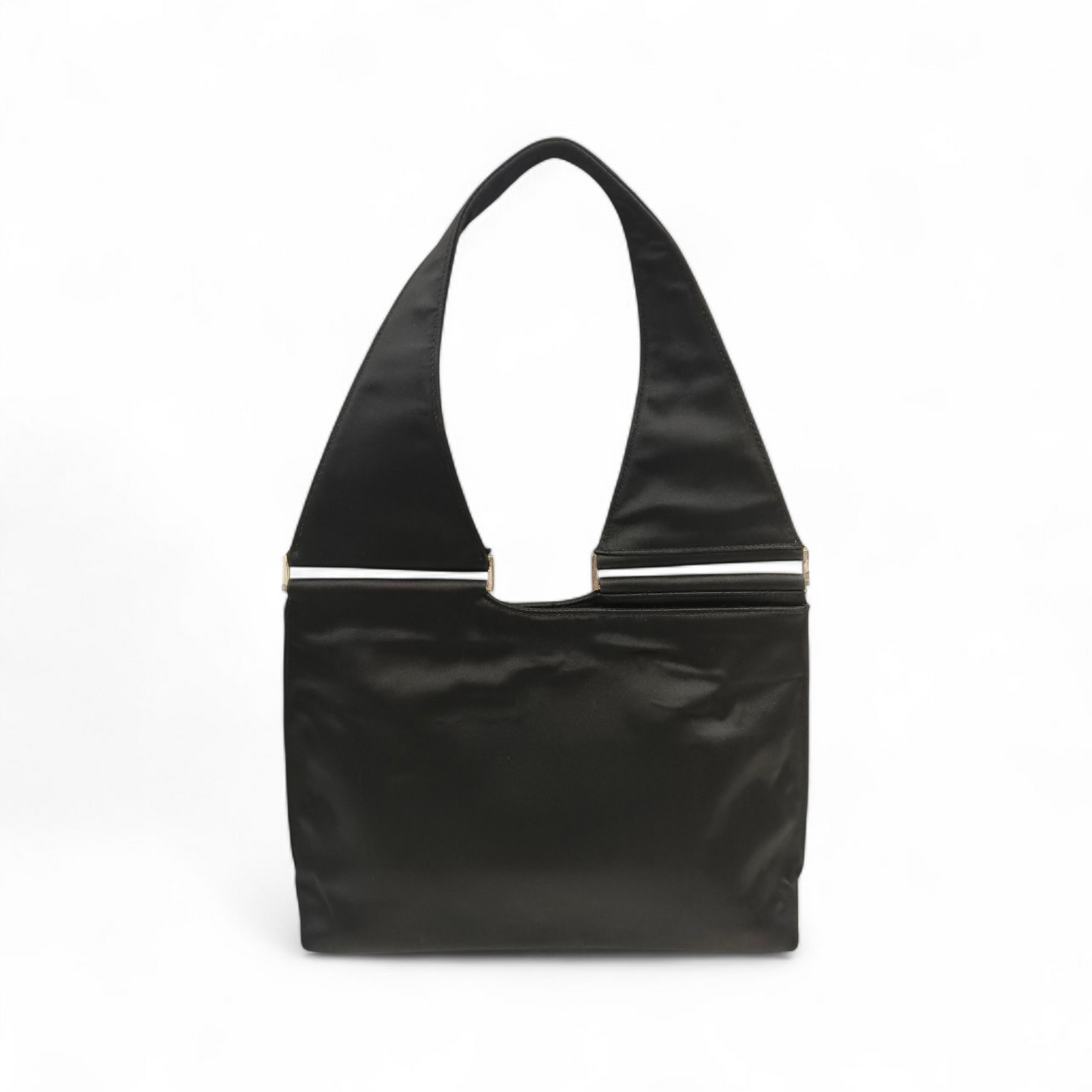 GUCCI Shoulder Bag 001 3115 Black *Damage/Stain* Rank C