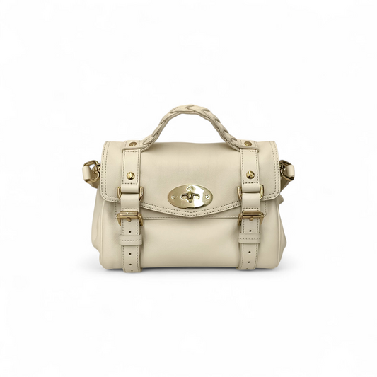 MULBERRY 2WAY Bag White 2027362 *Stain* Rank AB