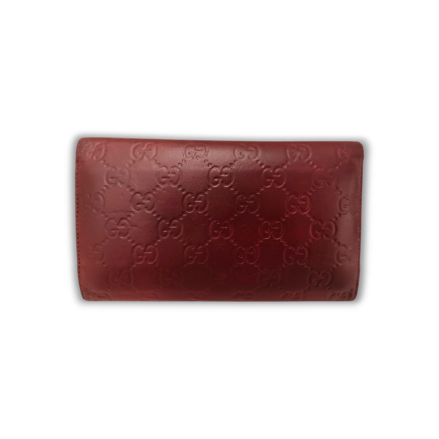 GUCCI Long Wallet 257303 Red 4276 *Scratch/Stain* Rank C