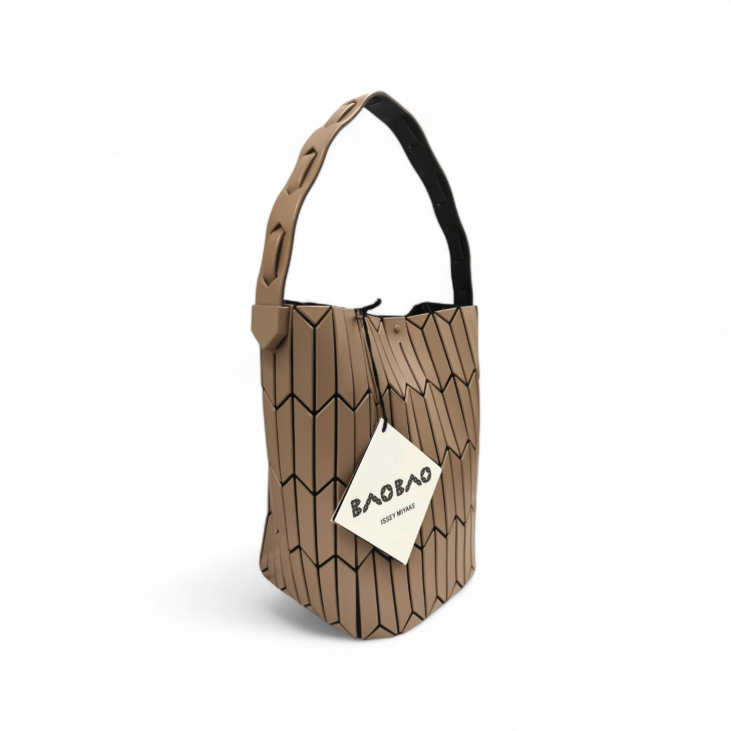 ISSEY MIYAKE BUCKET BAG BB36-4G812 Brown Rank B