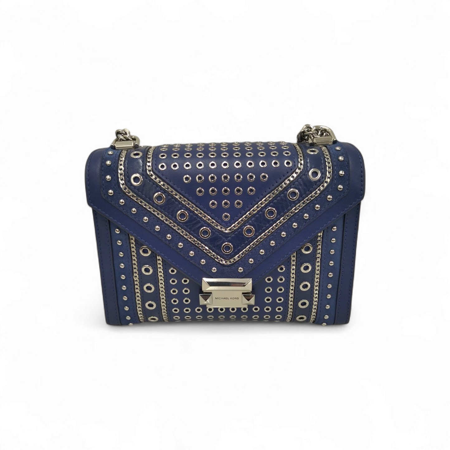 MICHAEL KORS Shoulder Bag 30H9SWHL3U Navy Rank A